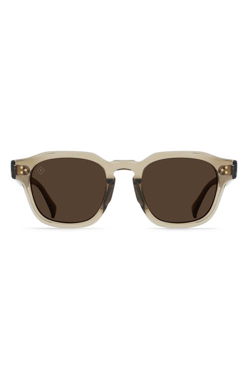 RAEN Rune 48mm Square Sunglasses in Ghost /Vibrant Brown Polar