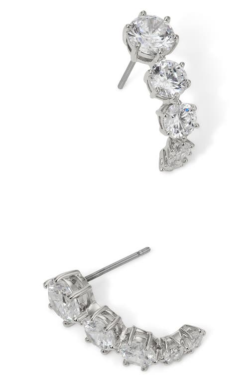 NADRI NADRI CUBIC ZIRCONIA HALF HOOP EARRINGS