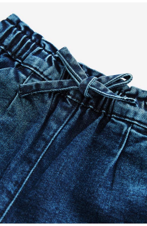 Next Kids' Drawstring Denim Pants In Blue