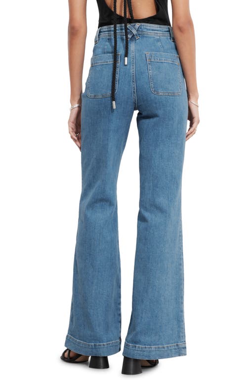 Shop & Other Stories High Waist Flare Jeans In Mid Blue