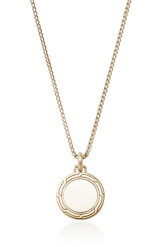 Shop John Hardy Tag Long Pendant Necklace In Gold