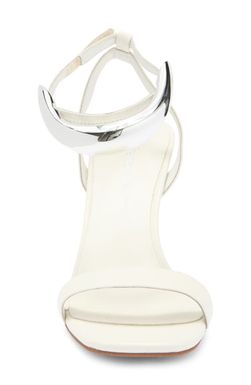 Jeffrey Campbell Banditz Sandal In White-silver