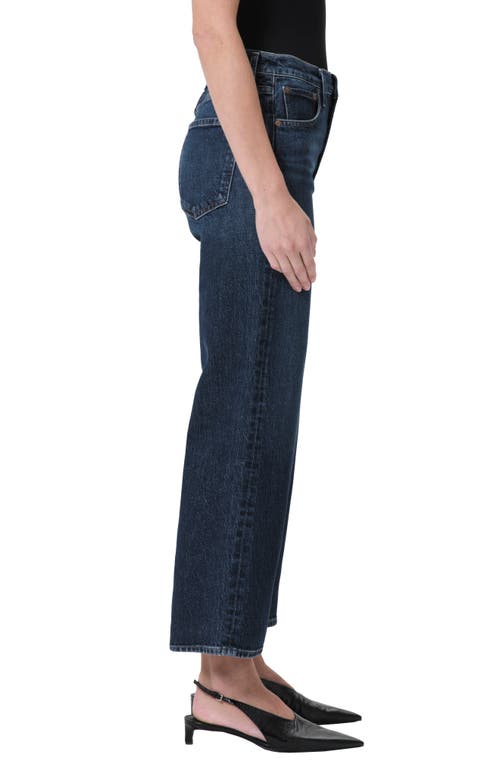 Shop Agolde Ren High Waist Ankle Wide Leg Jeans In Echo