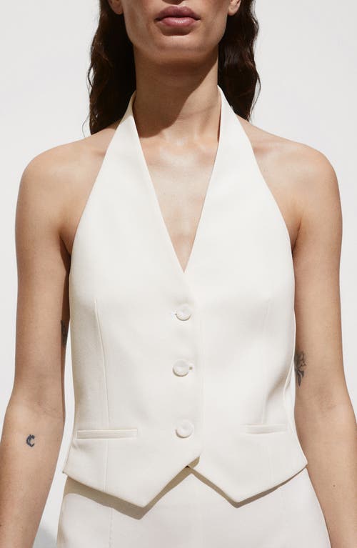 Mango Halter Vest In White