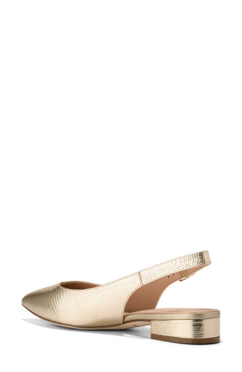 Cole Haan Mazie Slingback Flat In Gold Lizard