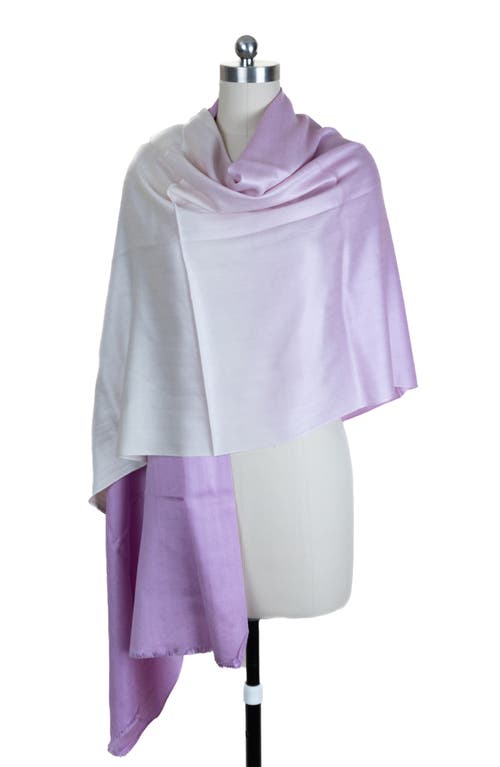 Saachi Two-tone Cashmere & Silk Scarf In Purple