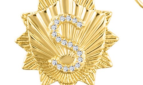 Adornia Initial Cz Pendant Toggle Necklace In Gold-s