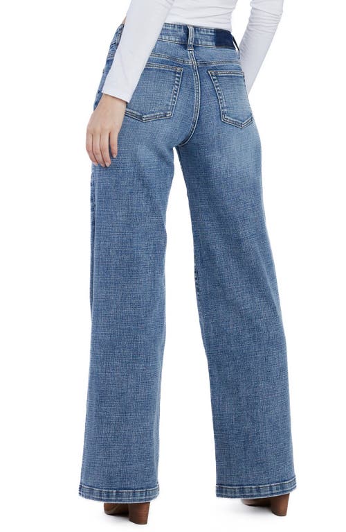 Hint Of Blu Mighty High Waist Wide Leg Jeans In Boundless Blue