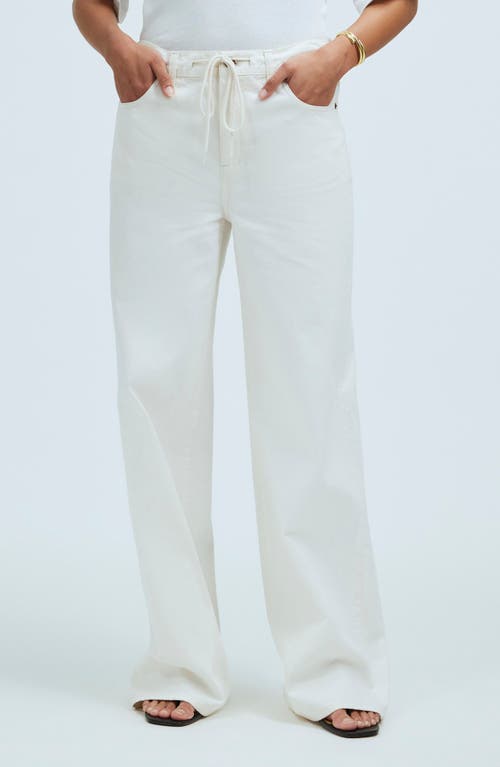 Madewell Drawstring High Waist Superwide Leg Jeans Vintage Canvas at Nordstrom,