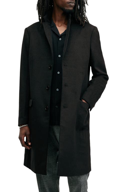 Shop Allsaints Hal Longline Coat In Black