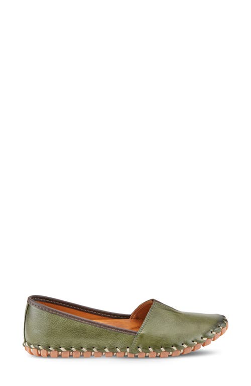 Shop Spring Step Kathaleta Flat In Olive Green