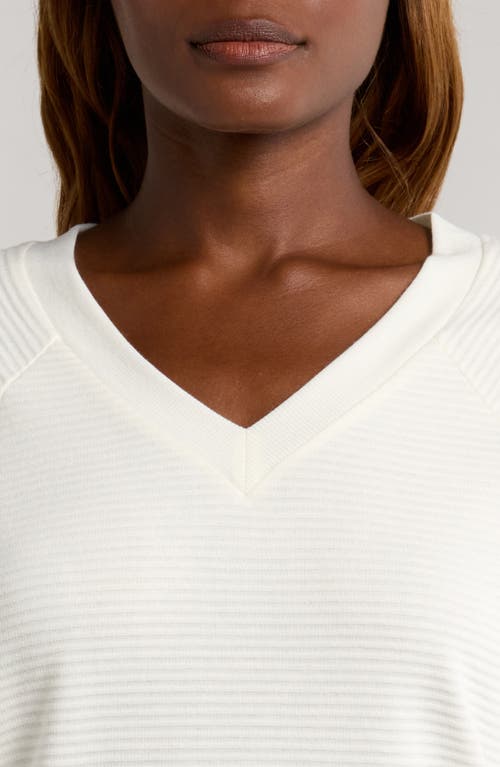 Shop Honeydew Intimates Honeydew Sundown V-neck Sweatshirt In Ivory