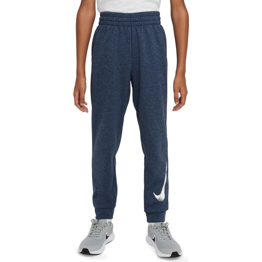 Nike Kids' Therma Multi+ Training Joggers In Midnight Navy/blue/white