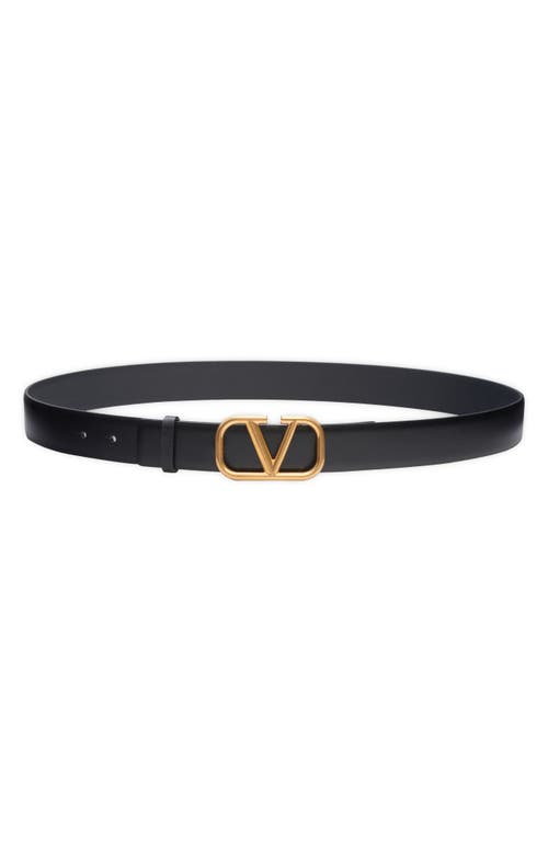 Valentino Garavani VLOGO Buckle Leather Belt 0No-Nero at Nordstrom, Eu