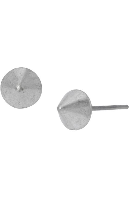 AllSaints Men's Point Stud Earrings in Warm Silver at Nordstrom