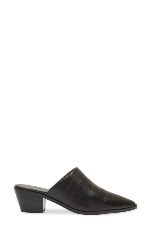 Shop Chocolat Blu Cellia Pointed Toe Mule In Black Embossed Croco