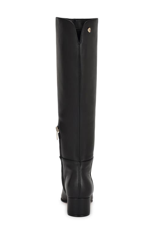 Nine West Morgin Womens Pull On Pointed Toe Knee-high Boots In Black