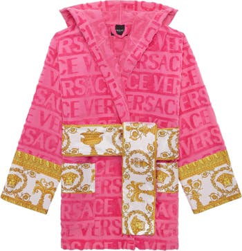 Barocco printed cotton bathrobe in multicoloured - Versace Home