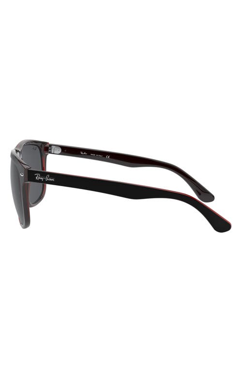 Ray Ban Highstreet 60mm Polarized Flat Top Sunglasses In Black