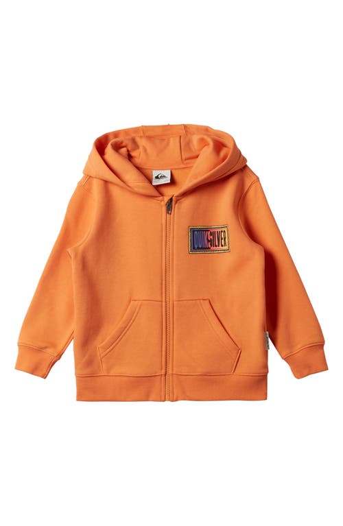 Quiksilver Kids' Logo Graphic Hoodie in Tangerine at Nordstrom, Size 2T