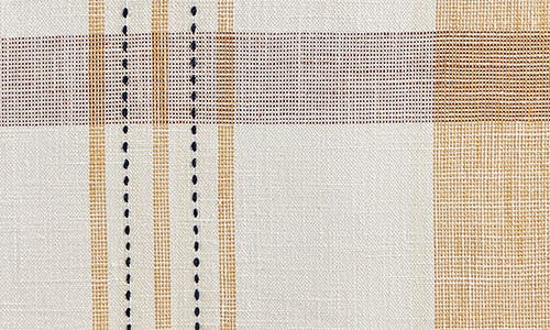 Design Imports Veranda Plaid Table Runner In Orange
