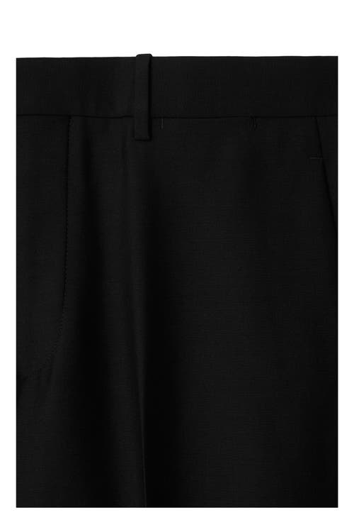 Burberry Wool Tailored Trousers In Black