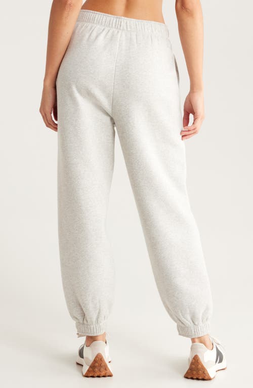 Shop Zella Cloud Fleece Joggers In Grey Light Heather