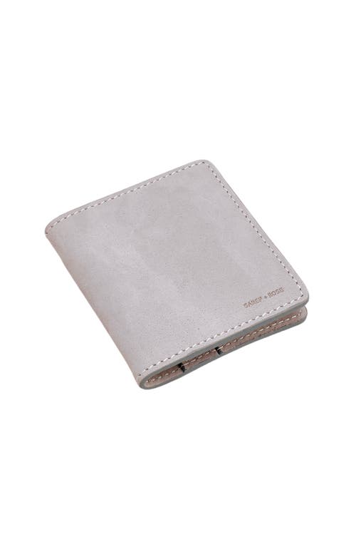 Sarep + Rose Bifold Wallet With Money Clip In Grey Nubuck