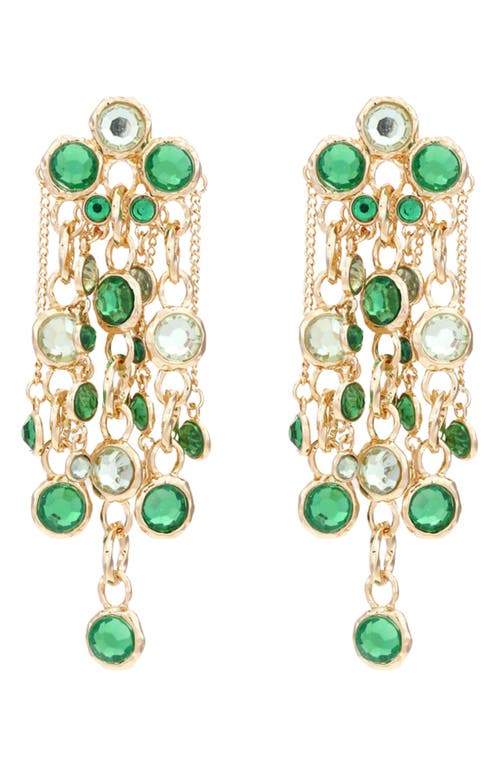 Petit Moments Paredes Crystal Chandelier Earrings In Green