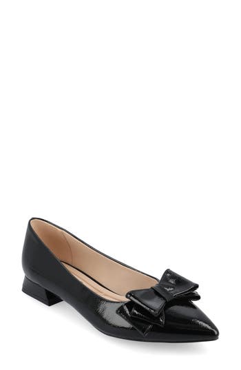 JOURNEE COLLECTION JOURNEE COLLECTION OPHELIA BOW POINTED TOE FLAT 