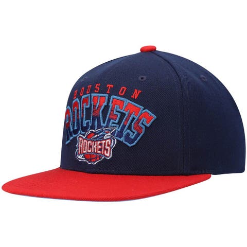 Men's Mitchell & Ness Heathered Gray Houston Rockets Hardwood Classics  Redline Snapback Hat