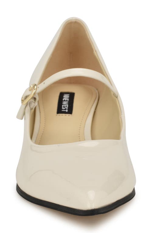 Shop Nine West Prix Mary Jane Pointed Toe Pump In Ivory