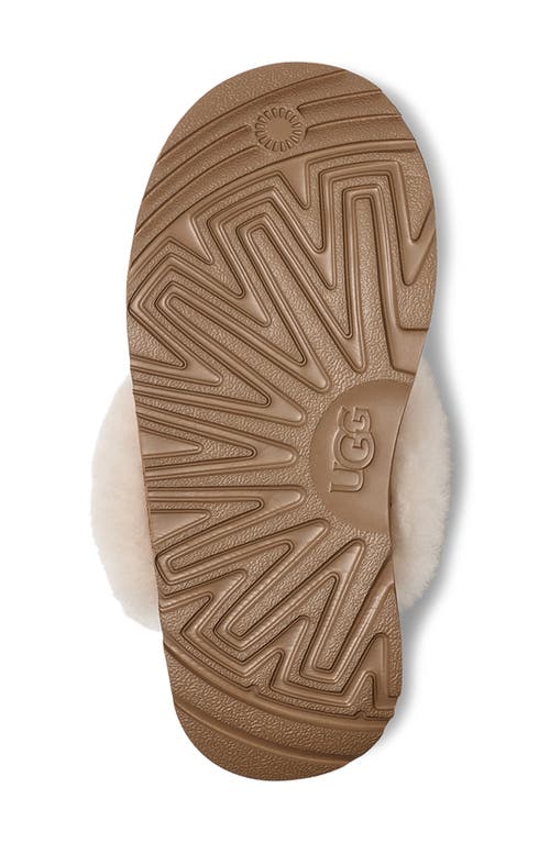 Shop Ugg(r) Kids' Cozy Ii Iridescent Stars Genuine Shearling Slipper In Chestnut/gold Iridescent