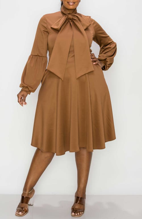 L I V D L I V D BEKAH LONG SLEEVE FIT & FLARE DRESS 