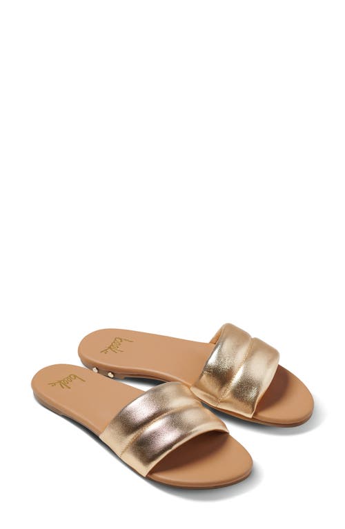 Shop Beek Sugarbird Slide Sandal In Gold/honey