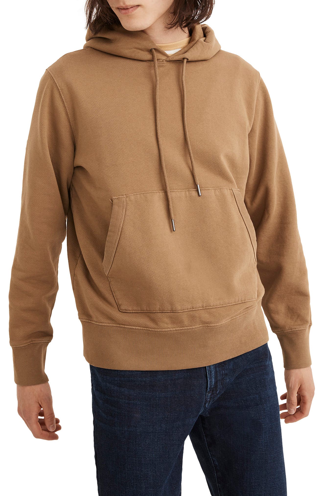 mens light brown hoodie