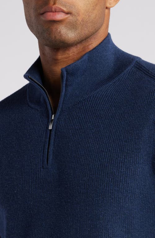 NORDSTROM NORDSTROM COTTON & CASHMERE QUARTER ZIP SWEATER 