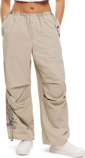 River Island Embroidered Dragon Drawcord Cargo Pants | Nordstrom