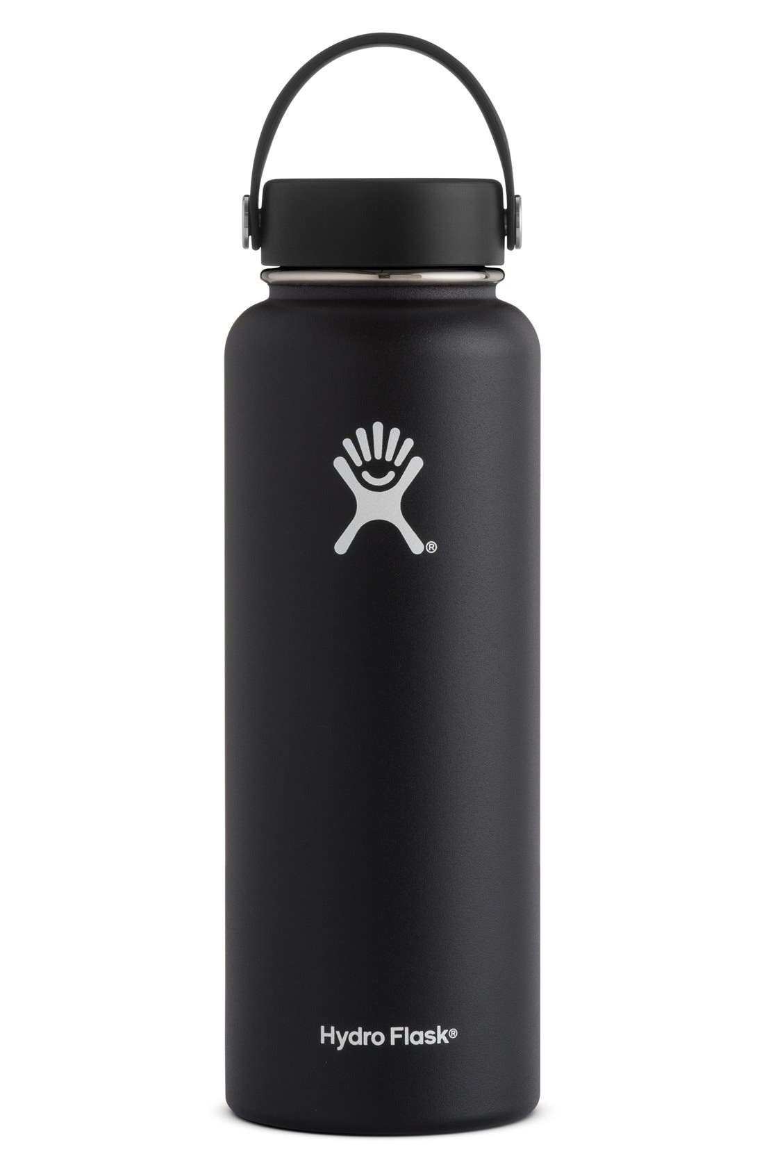 UPC 810497023075 product image for Hydro Flask 40-Ounce Wide Mouth Cap Bottle, Size One Size - Black | upcitemdb.com