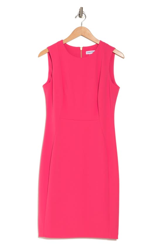 Shop Calvin Klein Sleeveless Sheath Dress In Rosebud
