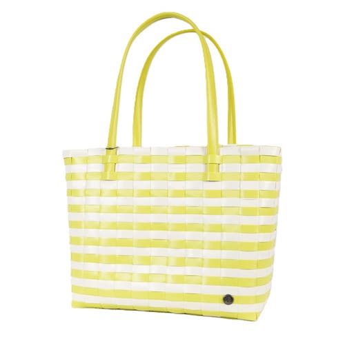 Shop Handed By Sunny Bay Recycled Plastic Weekender Bag In Bright Green/pearl White