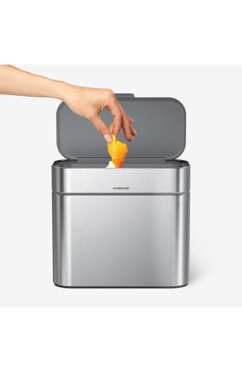 simplehuman 4-Liter Compost Caddy in Brushed Stainless Steel at Nordstrom