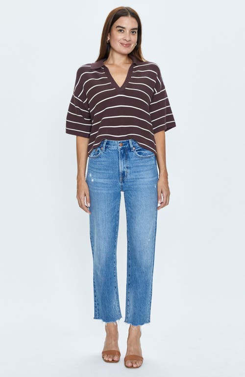 Pistola Charlie High Waist Frayed Ankle Straight Leg Jeans In Overlook Vintage