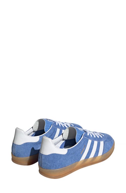 Shop Adidas Originals Adidas Gazelle Sneaker In Blue/white/gold