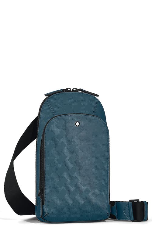 Shop Montblanc Extreme 3.0 Leather Sling Bag In Avio Blue