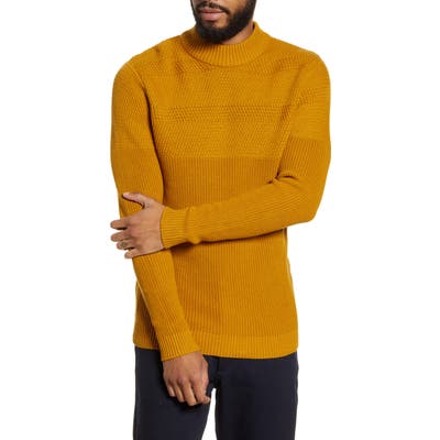 Selected Homme Melvin Mock Neck Sweater, Yellow