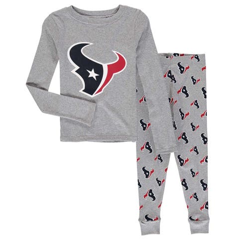 Preschool Heathered Gray New York Giants Long Sleeve T-Shirt & Pants Sleep  Set 