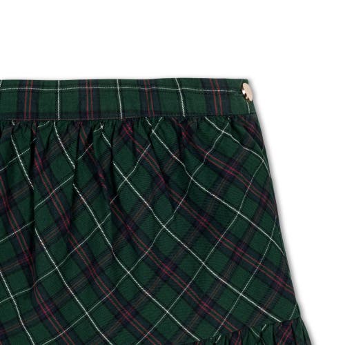 Hope & Henry Girls' Organic Flounce Party Skirt, Toddler In Merry Pine Plaid