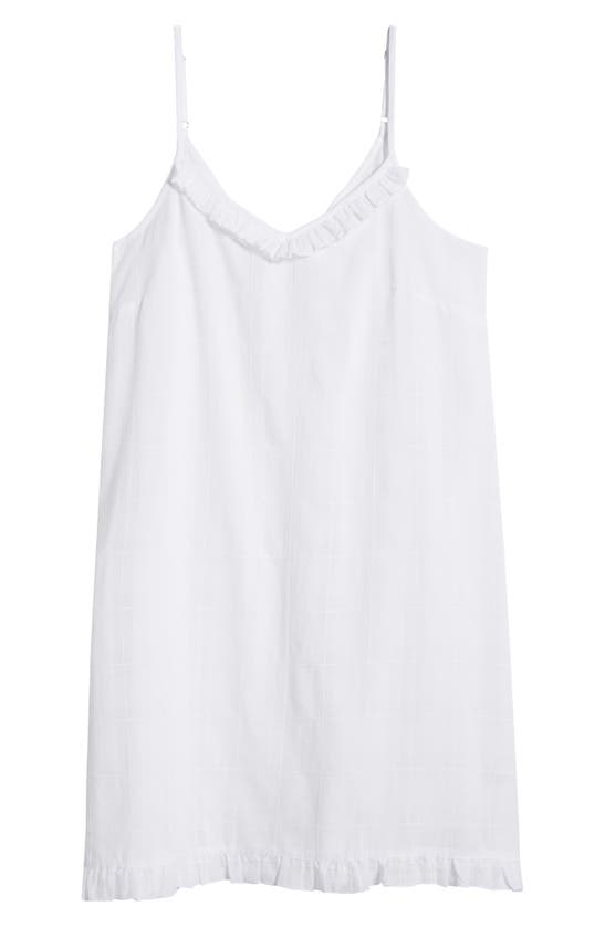 Shop Papinelle Ivy Ruffle Cotton Short Nightgown In White