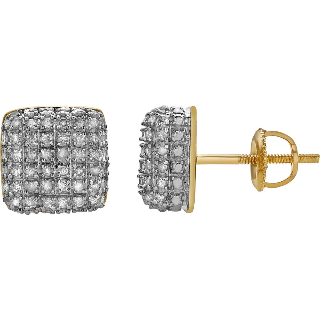 Luvmyjewelry Encanto 10k Yellow Gold Diamond Unisex Earrings In 10k Yellow Gold